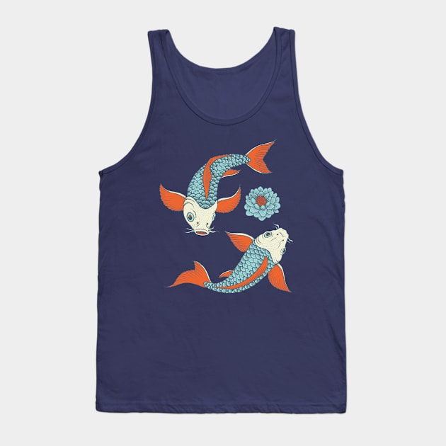 Japanese Yin-Yang Koi Fish Tank Top by XOZ